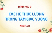 Hệ thức lượng trong tam giác vuông: Công thức cạnh và đường cao, cạnh và góc, tỉ số lượng giác - Hình học 9